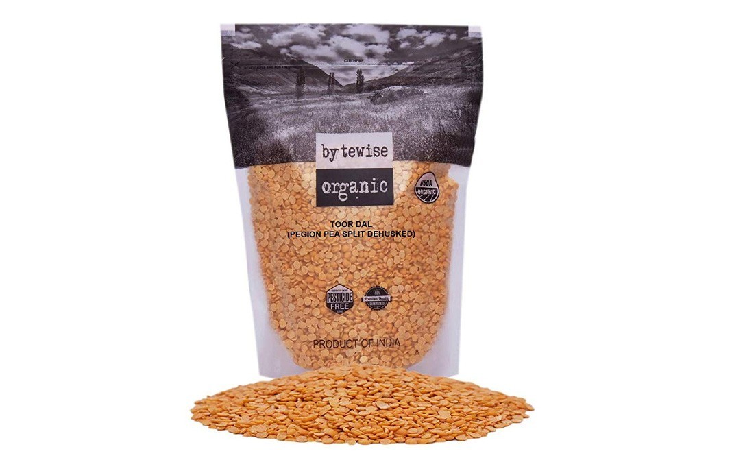 Bytewise Organic Toor Dal (Pegion Pea Split Dehusked)   Pack  500 grams